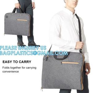 Quality Gusseted Travel Garment Bag with Accessories Zipper Pocket Breathable Suit Garment Cover for Shirts Dresses Coats wholesale
