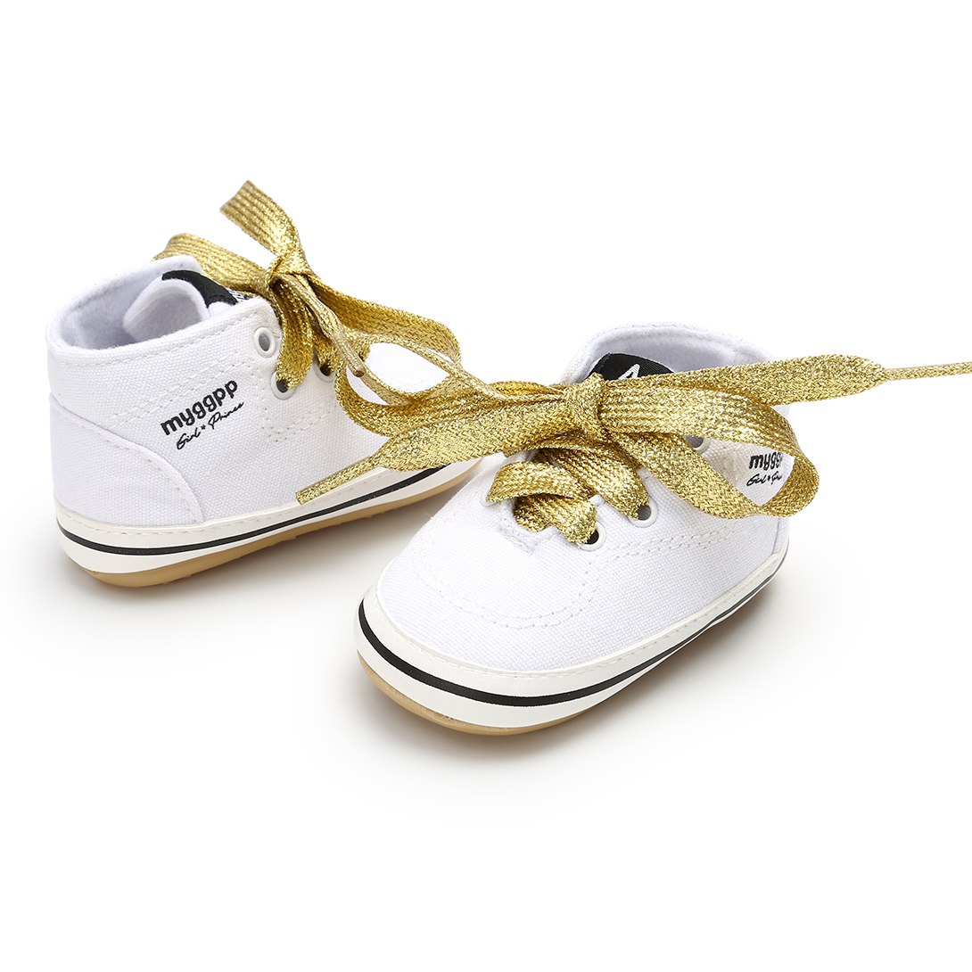 New designed Canvas sport Rubber sole 0-2 years baby prewalker shoes for baby