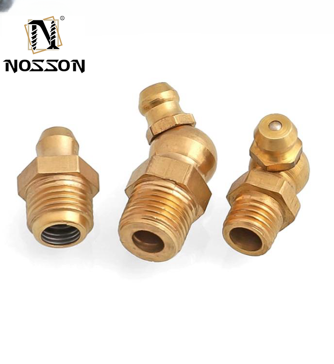 Female Connection 90 Degree Nipple Grease Fitting for White Grease Gun Nozzle and Customized Size Grease Hose