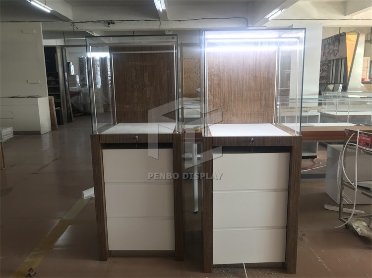 1200*550mm Mobile Display Showcase MDF Veneer 950mm High