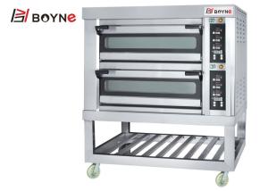 Quality Double Layer Four Trays Electric Oven Stainless Steel For Bakery computer touch wholesale