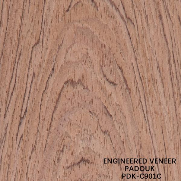 Reconstituted Wood Veneer Rose Wood Crown Cut Red Color Length 2200-3100mm For
