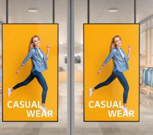 Quality Hanging Window IPS LCD Digital Signage Display Super Sized For Luxury Shops wholesale