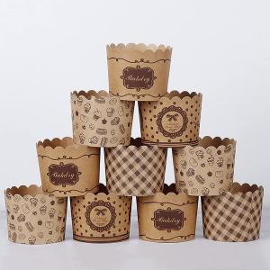Quality Kraft Jumbo Paper Cake Baking Cup Cupcake Muffin Liners Food Grade wholesale