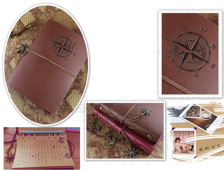LOGO Customized Logo A5/A6 PU Leather Notepad Customizable Creative Stationery Notebook