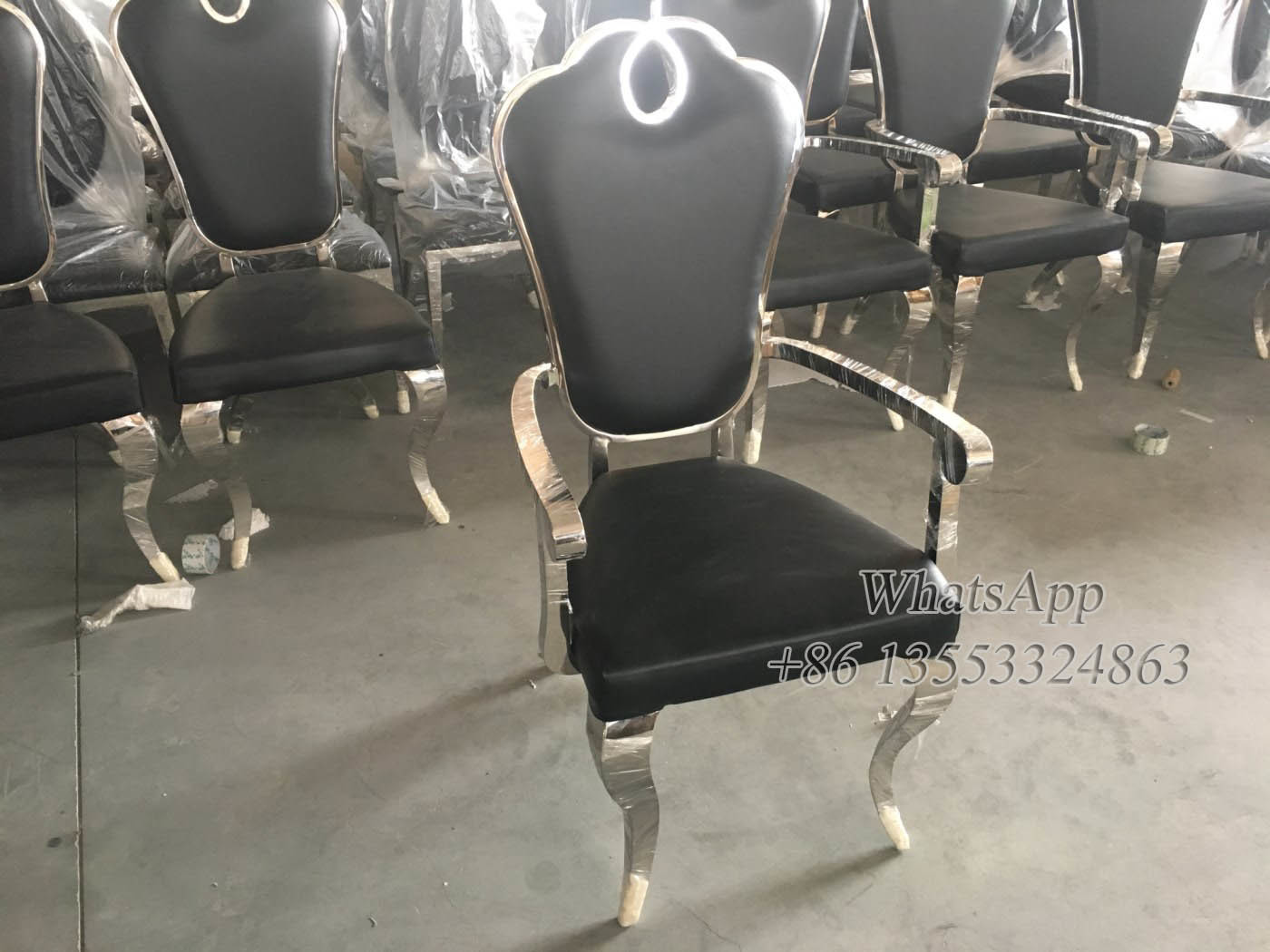 Stainless Steel Armchairs With Leather For Wedding, Event and Party (YS-2-1)