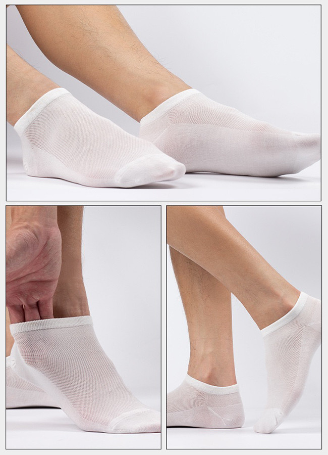 Plain Soft Breathable Mesh Summer Bamboo Socks Ankle Bamboo Fiber Socks