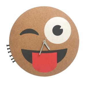 Quality 12 Inch Round Cork Wall Clock Battery Operated Decorative Corkboard wholesale