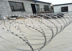 Quality Fence Safety Galvanized Razor Wire , Razor Barbed Wire Coil Diameter 500mm wholesale