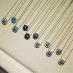 diamonds of star disk necklace 18kt gold with yellow gold or white gold
