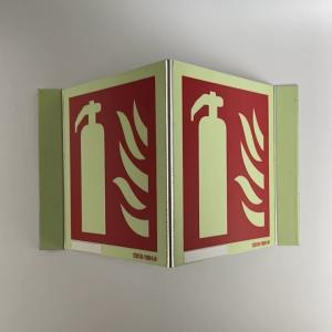 Quality Safety Photoluminescent Aluminum Fire Extinguisher Signs Custom wholesale