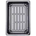Customized disposable plastic PP sushi box black sushi tray vacuum formed