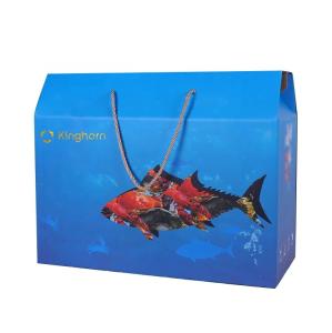 Quality Customized Size Wax Fresh Seafood Box With Professional Die Cutting wholesale