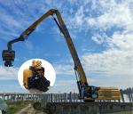 Durable Hydraulic Excavator Vibro Hammer For Caterpillar 349 Pile Driving Arm