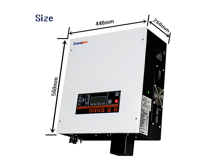 5KW Grandglow photovoltaic grid connected three-phase inverter 5KW output 220V pure sine wave high efficiency