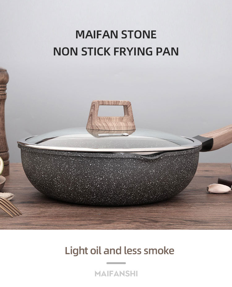 New Arrival Induction Omelet Pans Maifan Stone Coating Aluminum Frypan Non Stick Granite Frying Pan Skillet Pan