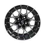 Golf Cart 12''/ 14'' Machined/Glossy Black Aluminum Alloy Wheels 4x4 Bolt