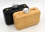Simple Design Ladies Makeup Wooden Clutch Bag Yellow Color For Vacation