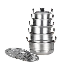 Quality Quality Kitchen Cookware Set American Style Cooking Pot Sets 410 Stainless Steel Pots wholesale