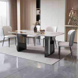 Quality Light Luxury Restaurant Square Marble Dining Tables Width 0.9m/1m wholesale