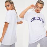 Chicago plus size women T shirt grey
