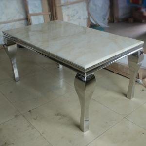 Quality European Silver Wedding Banquet Tables 150X90X75 Dining Room Table wholesale