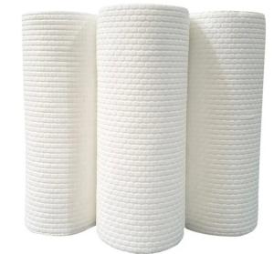 Quality BSCI White Non Woven Cloths Spunlace 60gsm Embossed PP Material wholesale