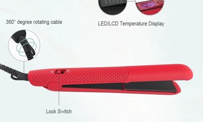 Customized LCD Digital Professional Hair Iron Straighteners ROHS Certifiation
