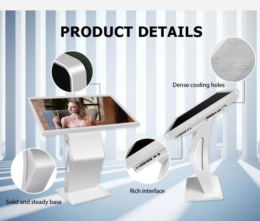 49'' Interactive Self Service Kiosk Exhibition Hall Android Windows 21.5 32 43 55''