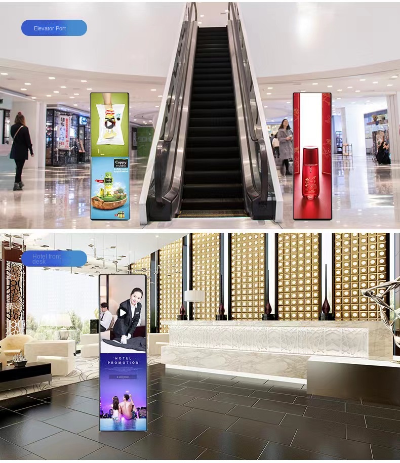 Moveable Indoor LED Digital Poster High Brightness LED Advertising Display Screen