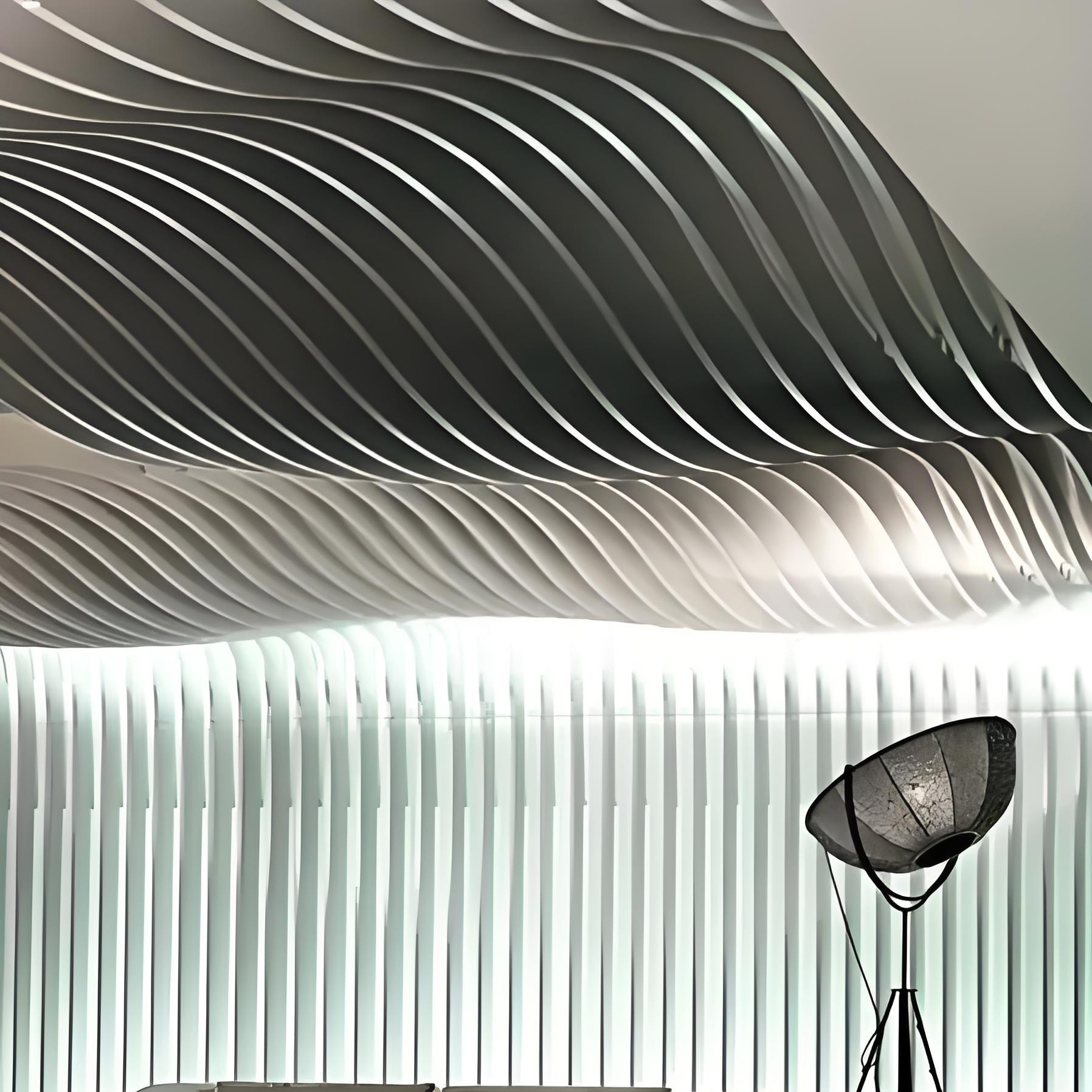 U Shape Stretch Aluminum Baffle Ceiling Soundproof Waterproof Metal False Ceiling Tiles