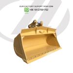 Yellow Black Customized Excavator Cleaning Bucket 0.1-4Cbm Capacity