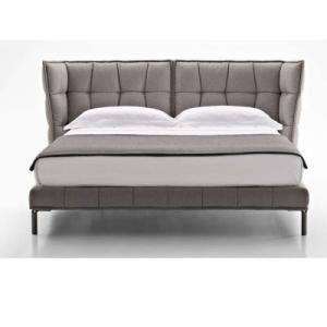 Quality Gray Faux Leather Single Bed Frame wholesale