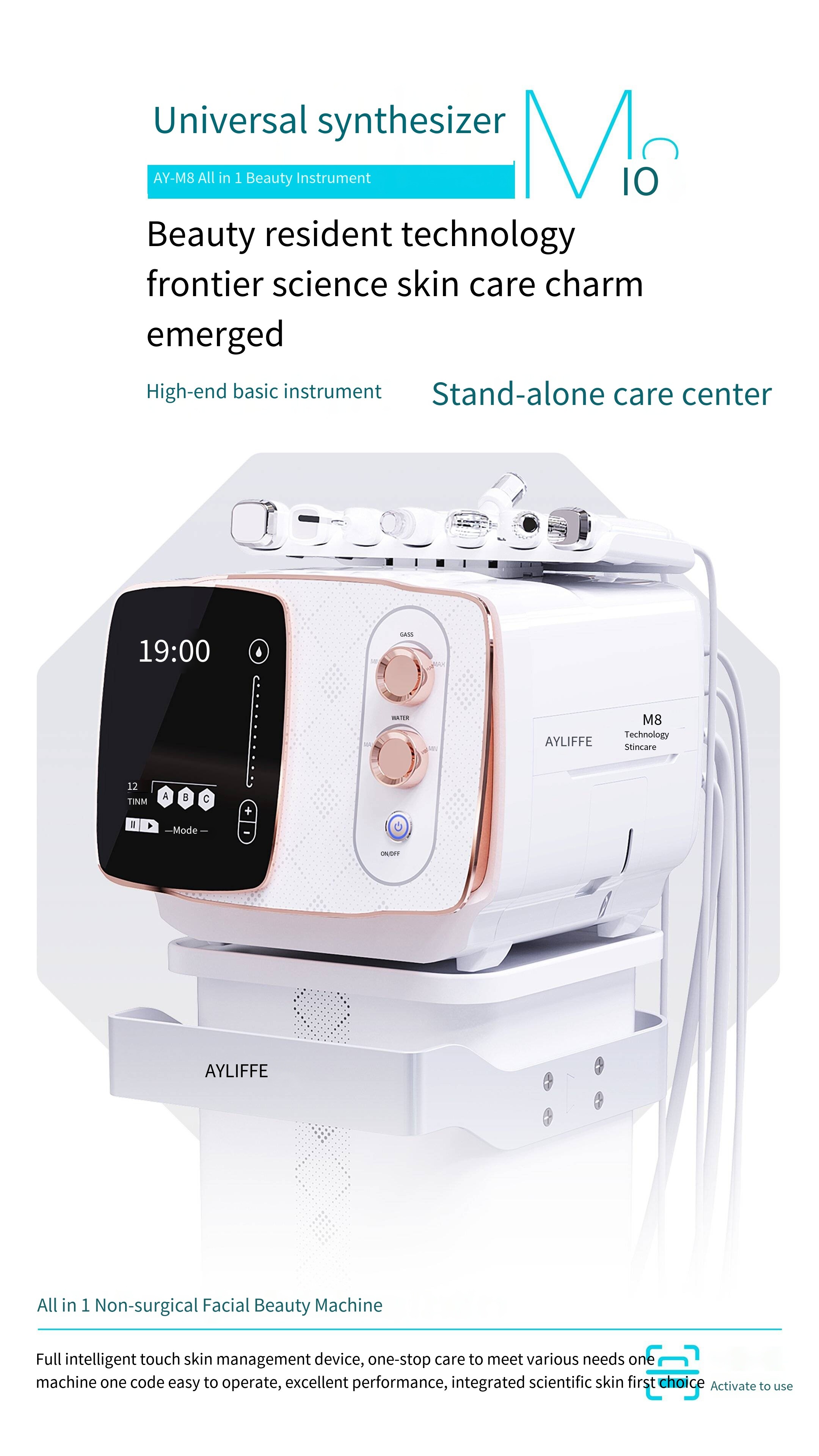 Multifunctional Skin Care System Deep Cleaning 8 In 1 Microdermabrasion Machine