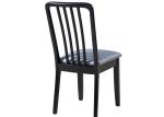 Library Leather Grey Upholstered Dining Chairs With Oak Legs