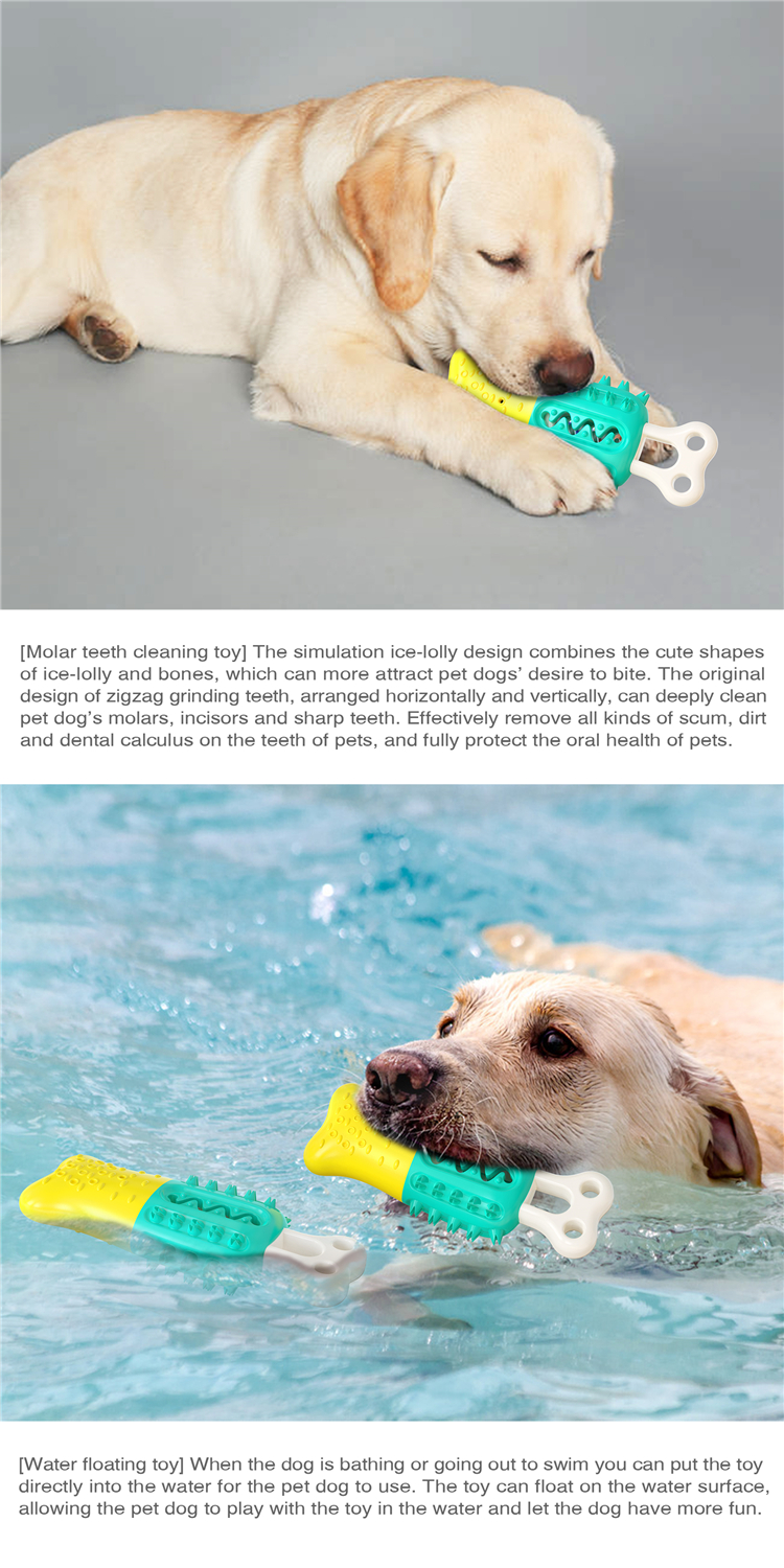 New Design Product Summer Cooling Popsicle-shaped Dog Toothbrush Cooling Molar Stick Dog Pet Chew Toy