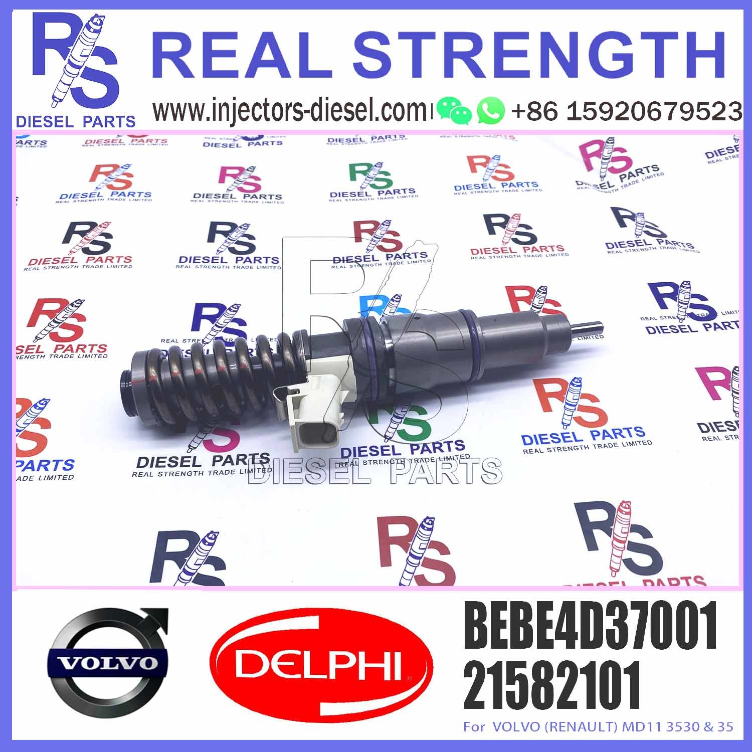 21582101 BEBE4D37001 Diesel Fuel Injector For VOL-VO (RENAULT) MD11 E3.18,7485003951 7421582101 20747787 21585101 216446