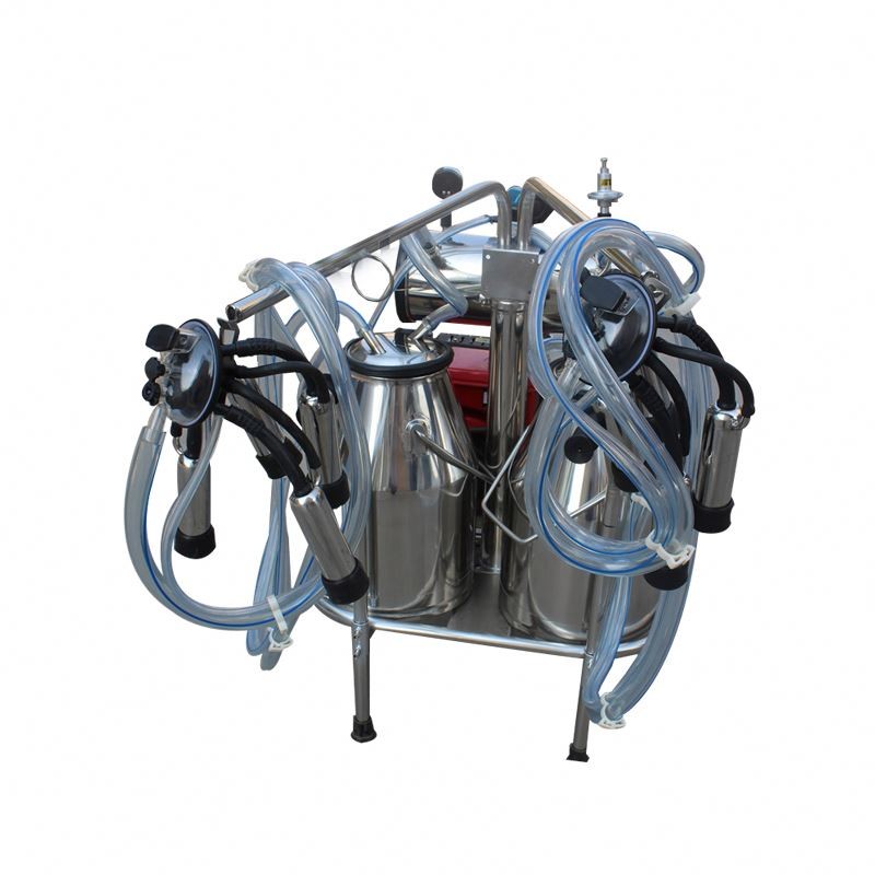 HL-JN09 Diesel Engine Dairy Automatic Milking Machine with Double Bucket 25L