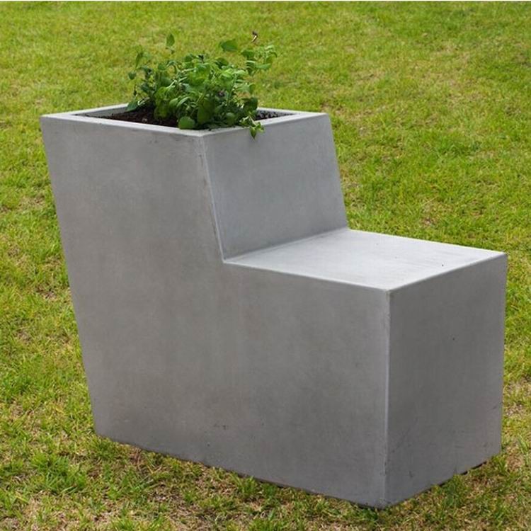 Square Round GRC Concrete Table Seating Chair Bench For Outdoor Indoor