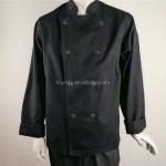 Pure Cotton Kitchen Chef Coat Black Color XS-5XL Breathable