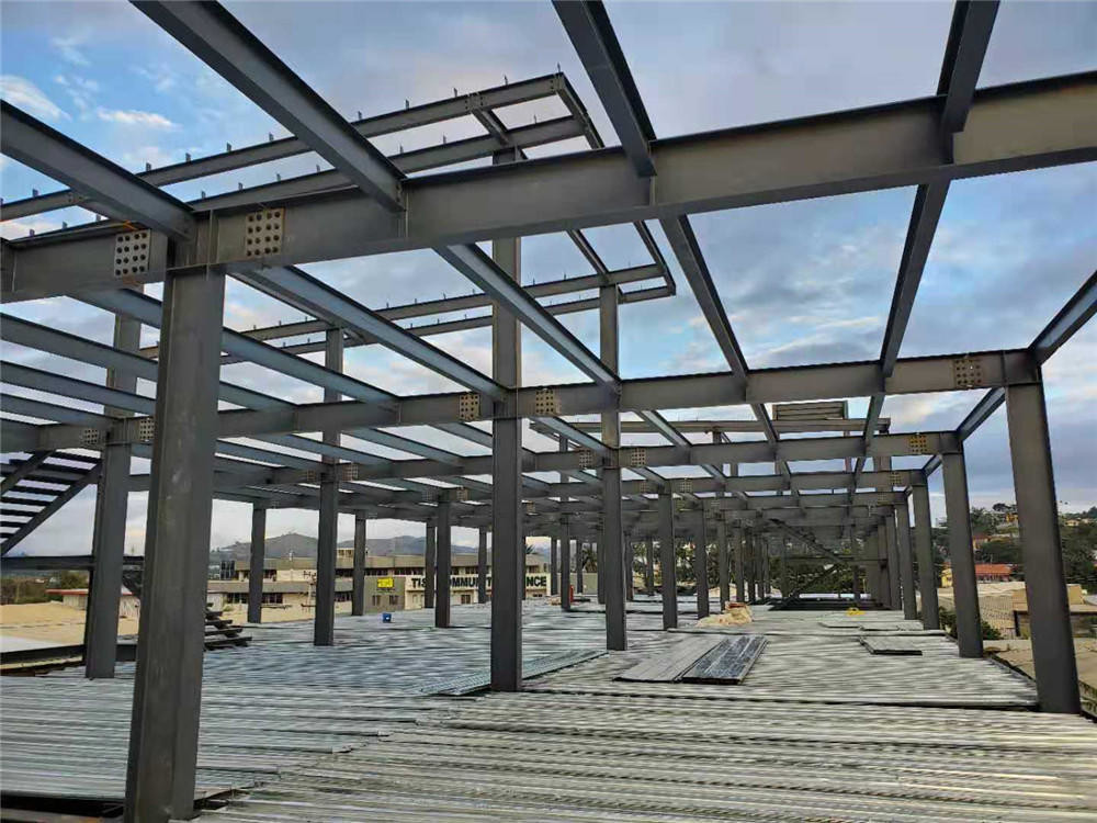 Shopping Market Q355 Steel Frame Buildings With 7 Floors