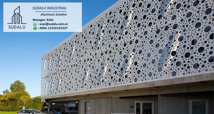 SUDALU RAL Colors Laser Cutting Panels Outdoor Aluminum Facade Cladding Wall Panel