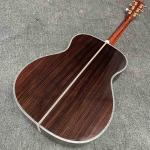 Custom OM Body Yellow Painting Acoustic Electric Guitar with SOLID ROSEWOOD Back