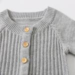 Baby Boys And Girls Knitted Romper Babies Sweater Jumpsuit Unisex Solid Kids