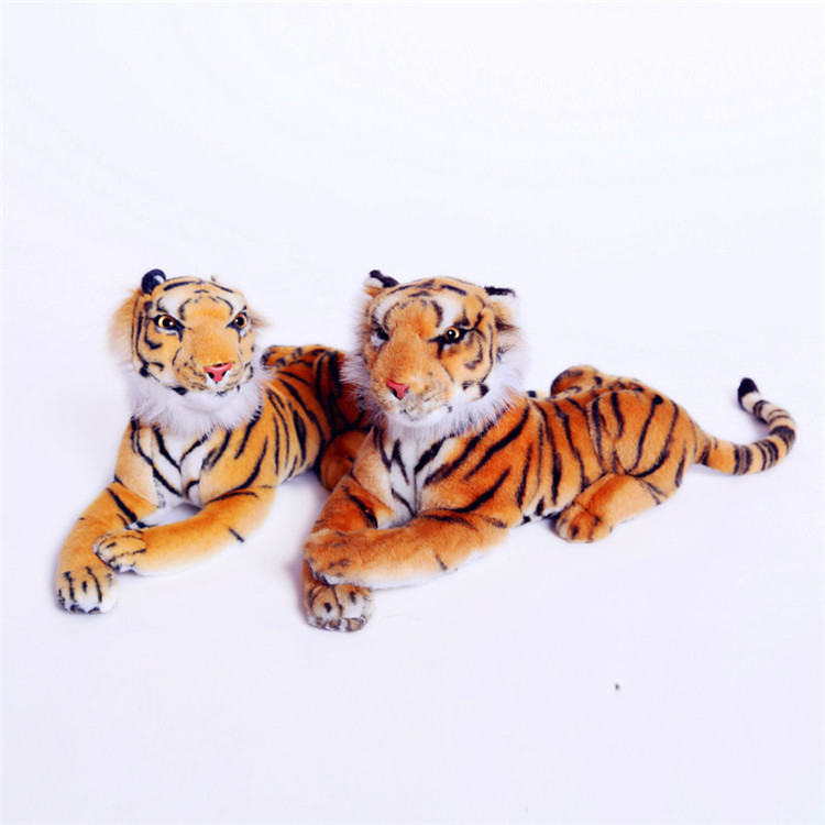 Lifelike 40cm Tiger Plush Doll With Polypropylene Cotton Filling
