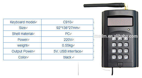 hot selling electronic wireless restaurant desk pager