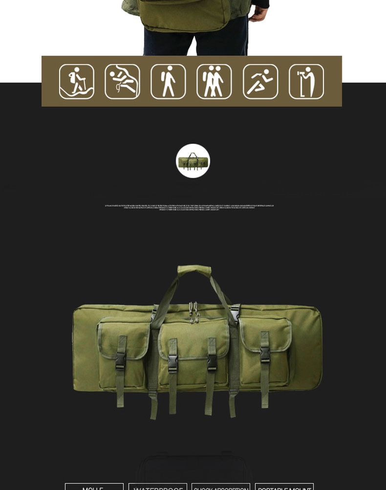 Unisex Training Green Hunting Backpack with Interior Compartment and Multi-pouches