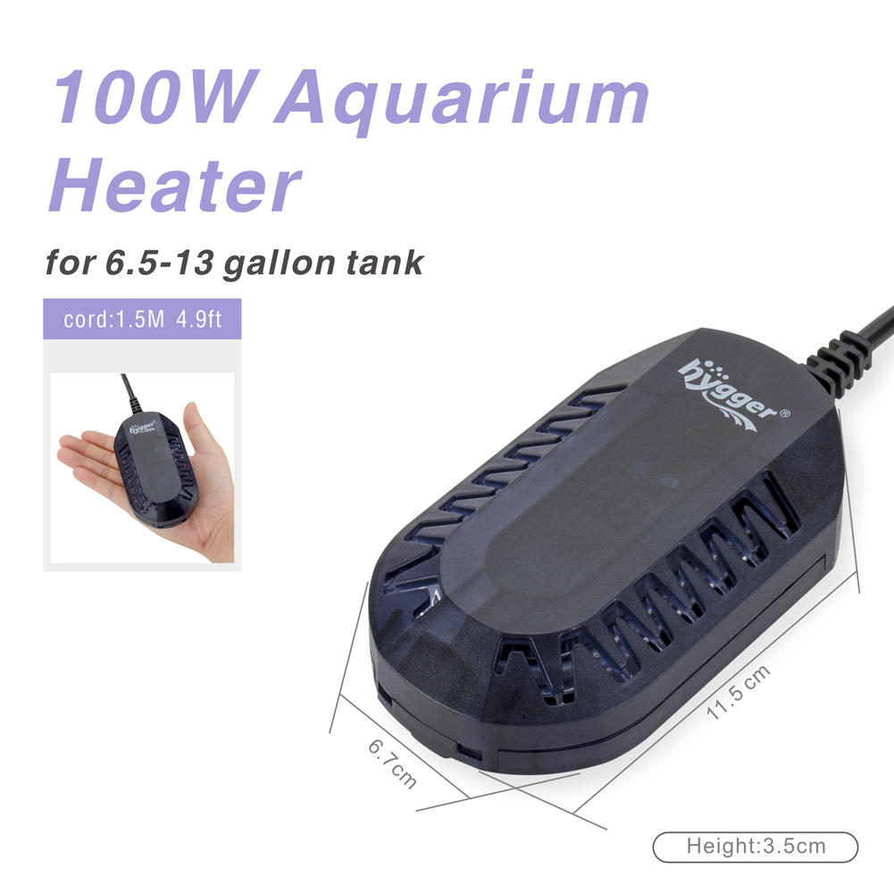For 50W diving digital display small fish tank heating thermostat with external controller and built in thermometer