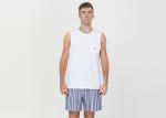 White Homestyle Mens Luxury Sleepwear Xxl Short Pajamas Functional Placket Side