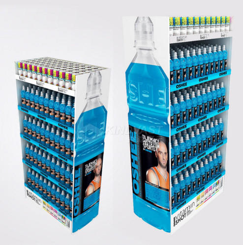 Paper shelf product display box, green shopping mall supermarket paper shelf, withstand weight 20KG,